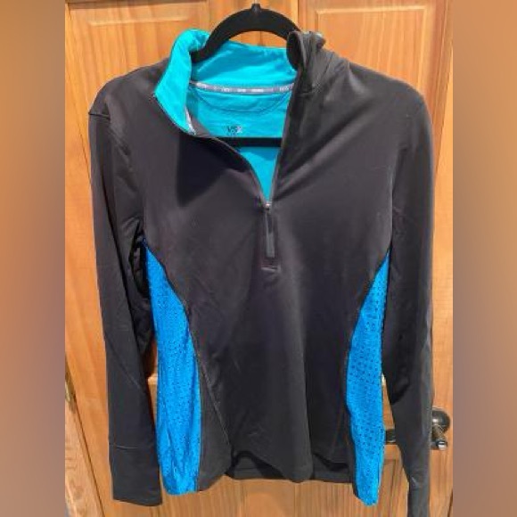 Victoria Secret (VSX) Knockout Jacket Med Black Aqua - Picture 1 of 4